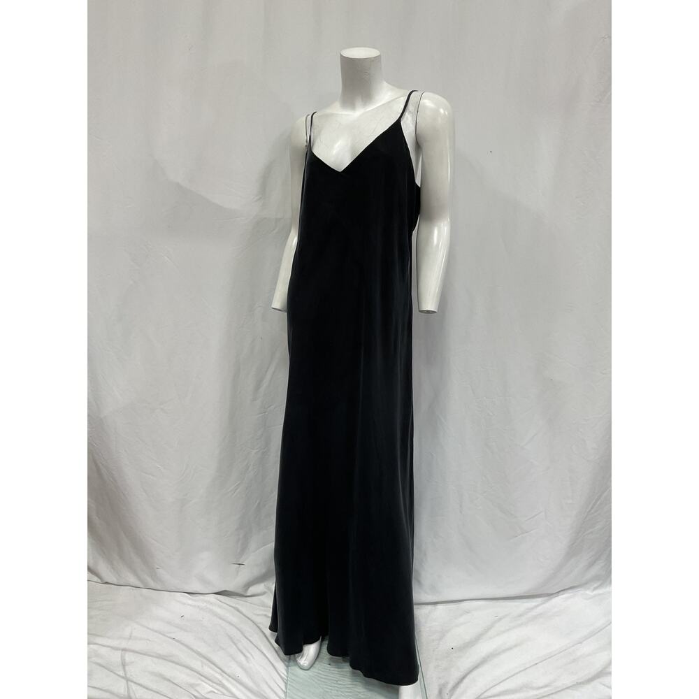 Hatch 'The Ricky' Black Slip V Neck Maxi Dress Size 4